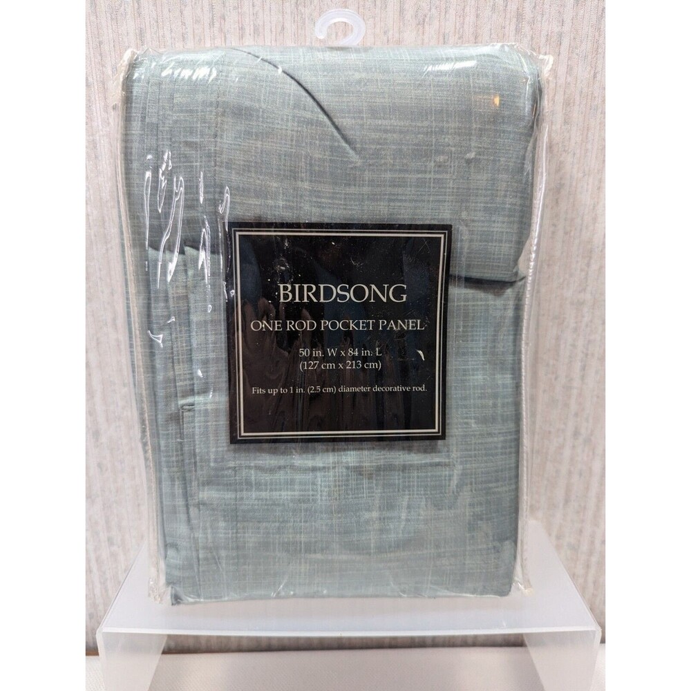Birdsong One Rod Pocket Panel Curtain 50" X 84" Green